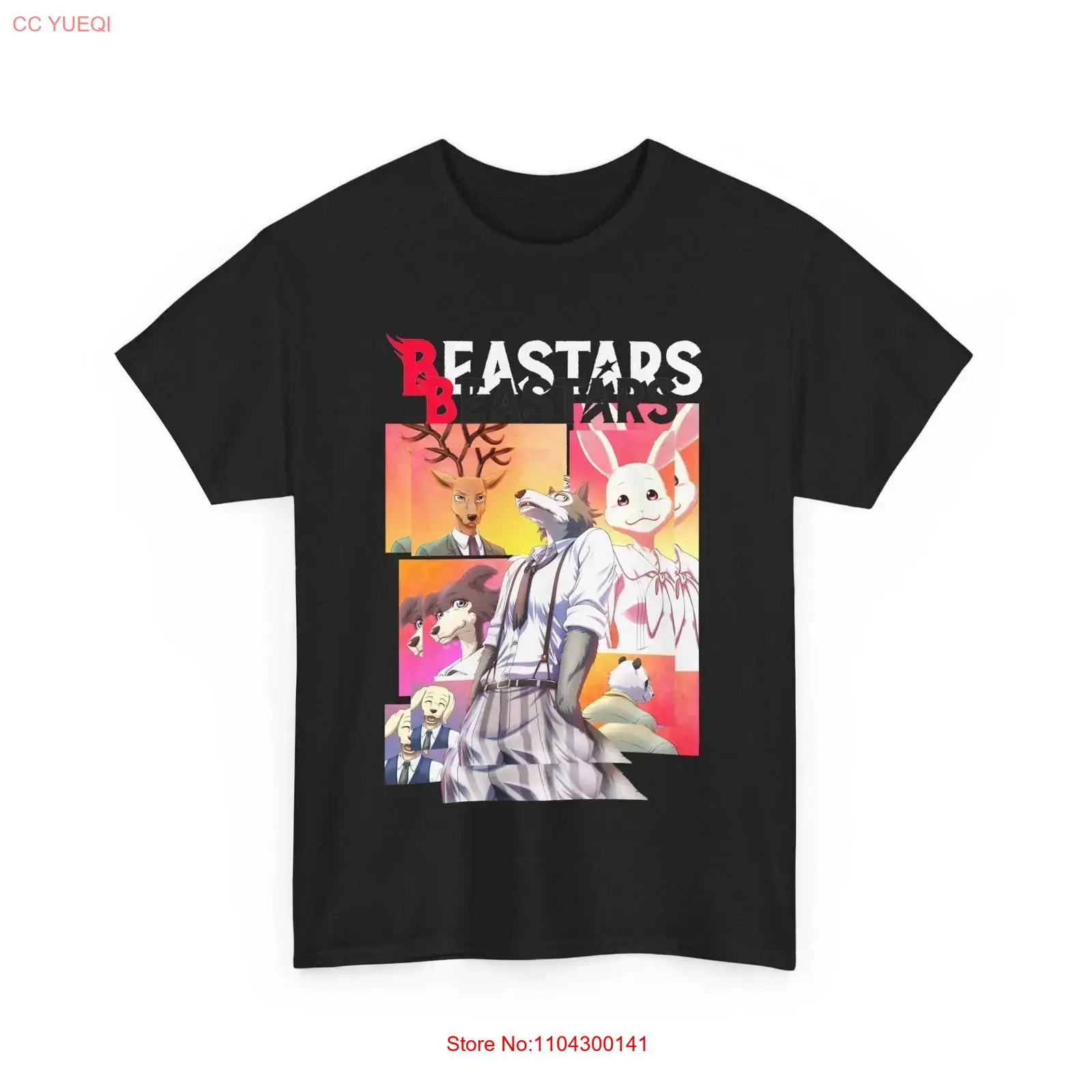 Vintage Fashion Jersey - Anime Beastars Legoshi Black T Shirt