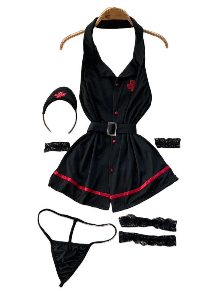 Vintage Fashion Style - Erotic Fashion Sexy Halter Lingerie Dress