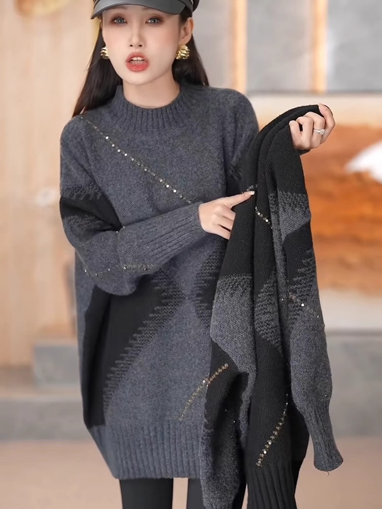 Winter Knitted Sweater Women's - огляд і ціна Vintage Fashion Hong Kong