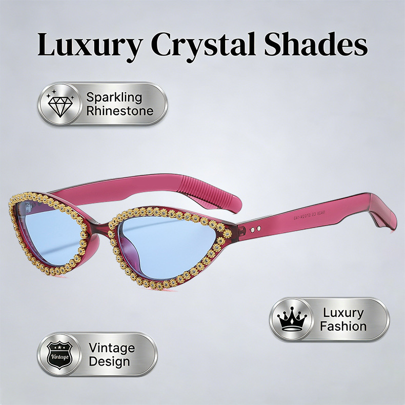 Retro Small Cat Eye Sunglasses - огляд і ціна Vintage Fashion Club Photos