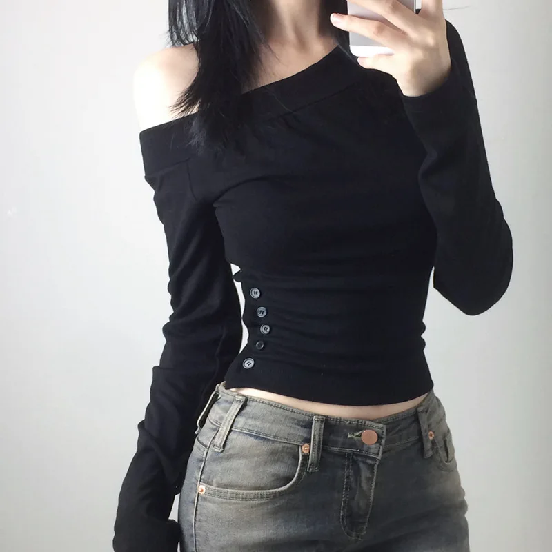Y2K Vintage Pleated Button T-S - огляд і ціна Vintage Fashion For Women